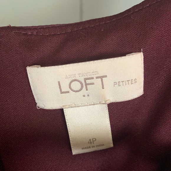 Ann Taylor Loft eggplant dress - Picture 5 of 8